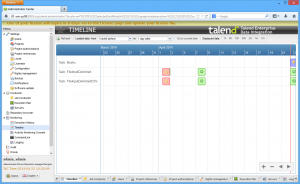 The timeline shows users the timings of jobs and their completion status