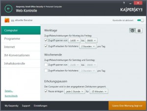 Die Web-Kontrolle der Kaspersky Small Office Security