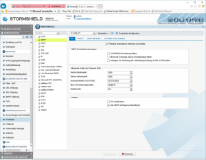 Beim Anwendungsschutz geben die Administratoren genau an, wie die Appliance mit den zu überwachenden Protokollen umgehen soll