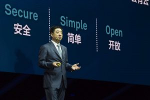 Ken Hu, "Rotating CEO" von Huawei während seiner Keynote