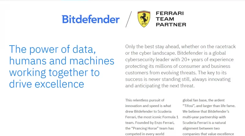 Die Advanced Threat Intelligence von Bitdefender kommt bei Ferrari zum Einsatz