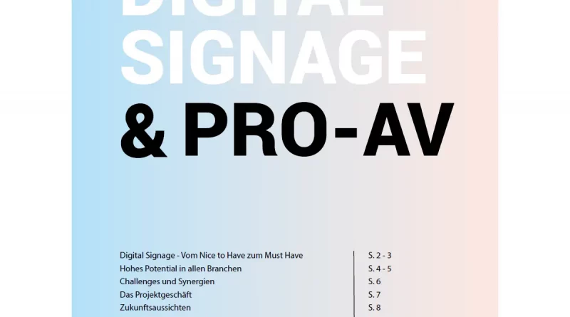 Digital Signage & Pro-AV – das kostenlose Handbuch für Reseller und Integratoren
