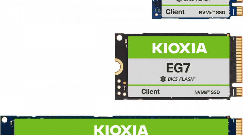 Kioxia EG7-Serie: QLC-SSDs für effizientere Client-Systeme im Mainstream-PC-Markt
