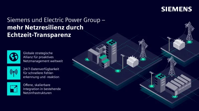 Siemens und Electric Power Group stärken proaktives Netzmanagement